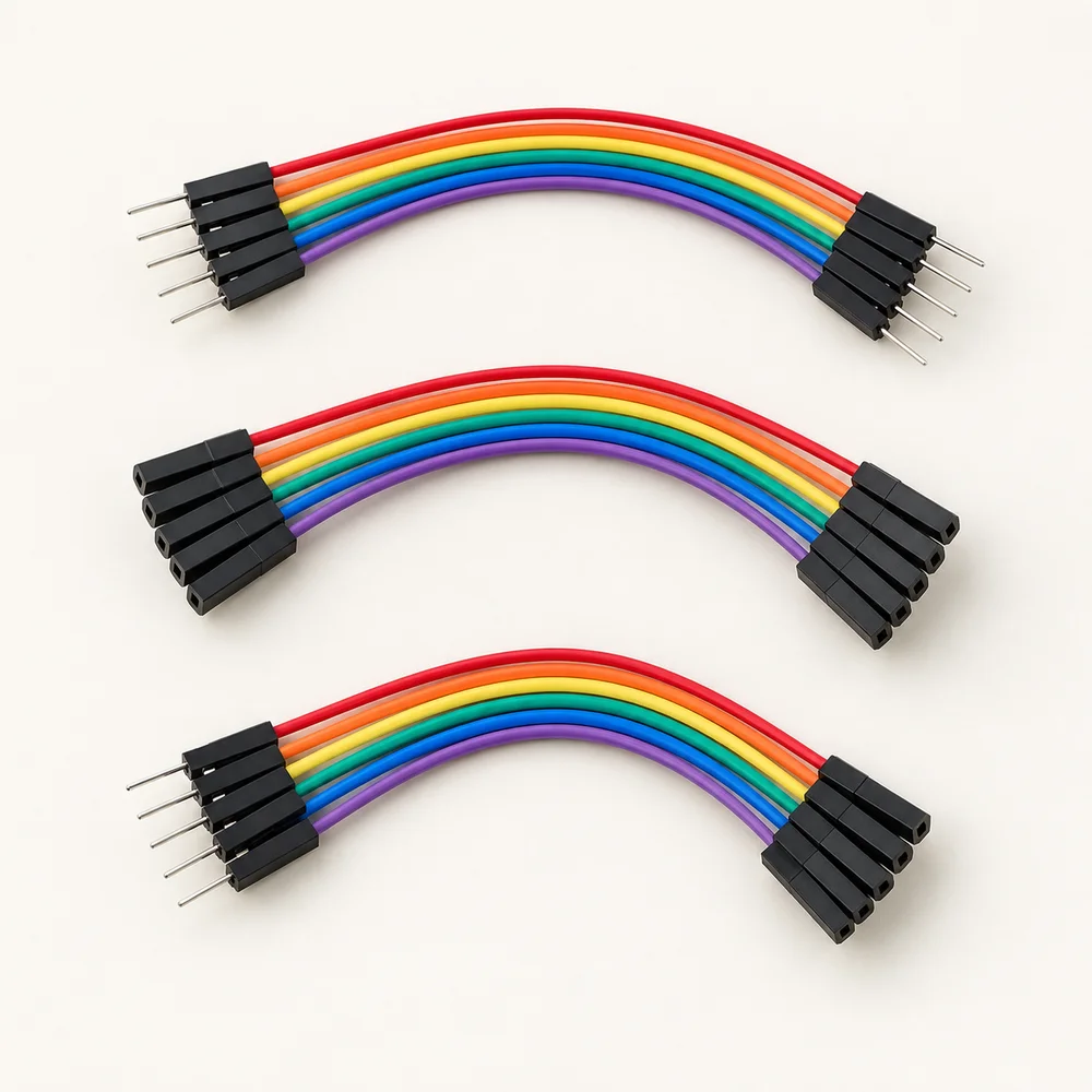 Jumper wires — F–M, F–F and M–M